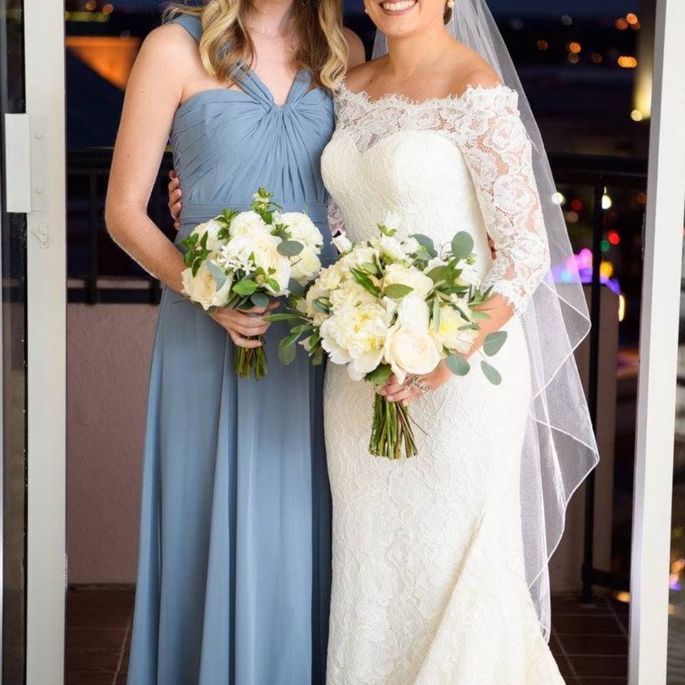 Light Blue Amsale Cerisa Bridesmaids Dress